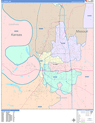 St. Joseph Wall Map Color Cast Style 2026